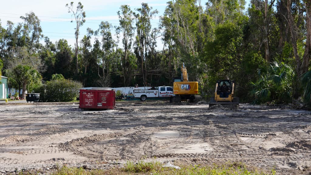 Sarnago & Sons demolition in progress on a Tampa Bay job site